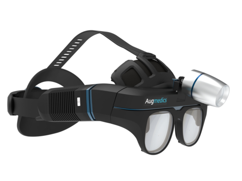 Augmedics’ proprietary X2 headset is purpose built for surgery and delivers advanced AR visualization. Credit: Augmedics