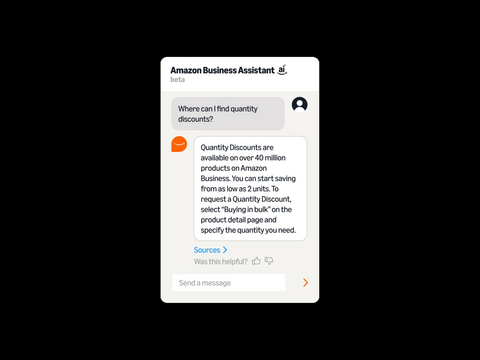 original Amazon Business launches AI-powered Assistant that provides personalized, interactive purchasing guidance to help organizations optimize their procurement processes and maximize efficiency on the platform.