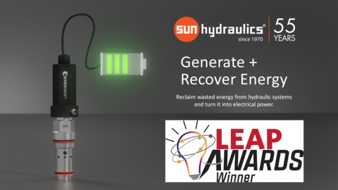 Sun Hydraulics earned a 2025 LEAP Gold Award in the Motion Control category for its groundbreaking ENERGEN™ technology.