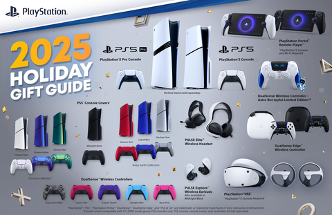 original PlayStation 2025 Holiday Gift Guide featuring an exciting lineup of accessories for the PlayStation 5 (PS5) and PlayStation 5 Pro (PS5 Pro) console