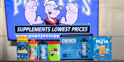 Cizzle Brands' CWENCH Hydration™ and HappiEats™ Sport Pasta™ are now available at over 90 Popeye's Supplements locations across Canada.