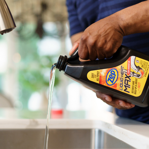 thumbnail Zep Liquid Heat Max Clog Remover Gel is a powerful drain opener engineered to dissolve the toughest clogs quickly and safely for all types of drains. Designed with a proprietary thick‑gel formula, Liquid Heat Max clings to debris, penetrates standing water, and cuts through hair, grease, and buildup — the most common causes of household and commercial drain blockages. The result is industry‑leading drain cleaning power that restores flow in minutes, no plumber required.