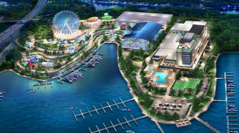 Oasis at Lakeport resort rendering courtesy of Tegethoff Development and TRI Architects.