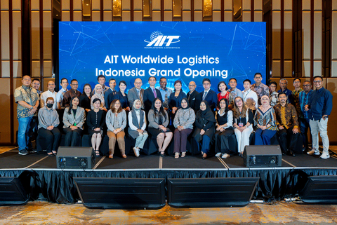 Teammates gathered to celebrate the grand opening of AIT-Jakarta.