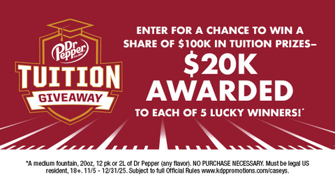 original Casey’s guests can enter for a chance to win tuition prizes totaling $100,000 and Casey’s Rewards members can redeem an exclusive $4 meal deal.