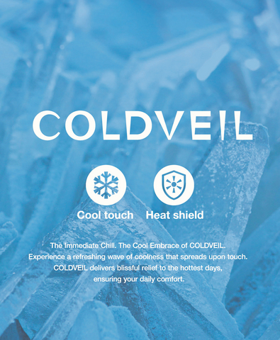 thumbnail COLDVEIL is a nylon material featuring three functions: heat shielding, quick-drying, and cooling sensation. Through the incorporation of titanium dioxide, it possesses a cooling sensation generated by absorbing heat and heat shielding properties. Making it an effective material for various applications in hot environments.