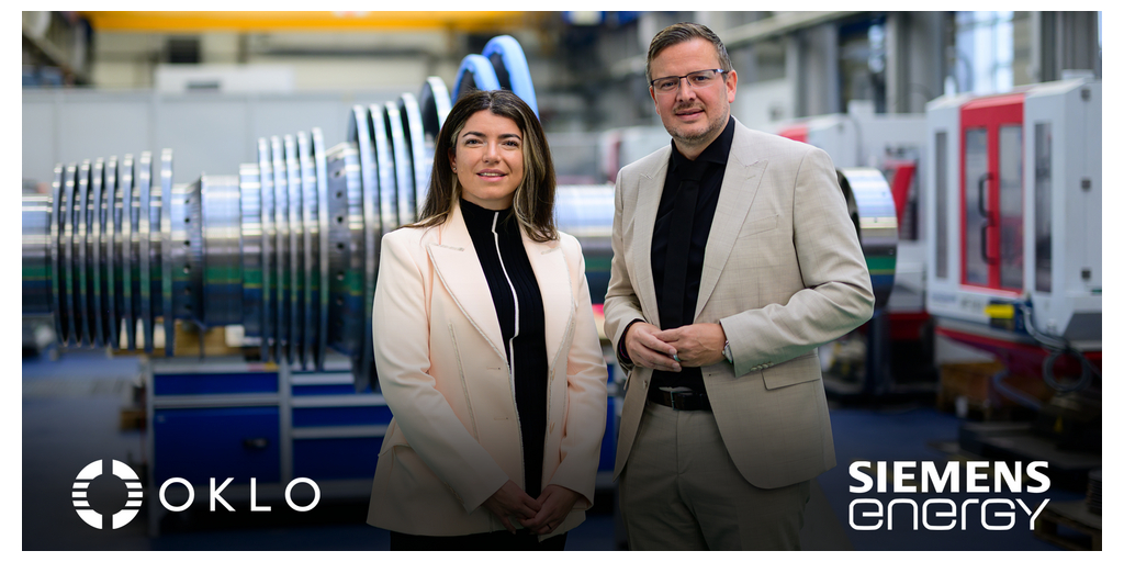 Oklo and Siemens Energy Sign Binding Contract for Procurement of Power Conversion System for Commercial Power Plant Oklo and Siemens Energy Sign Binding Contract for Procurement of Power Conversion System for Commercial Power Plant