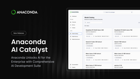 original Anaconda launches AI Catalyst, powered by AWS, with models to speed development while delivering cost efficiencies and policy controls for building and managing AI systems.