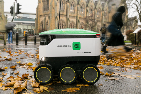 original Starship Technologies and Uber Eats Launch Autonomous Delivery Partnership