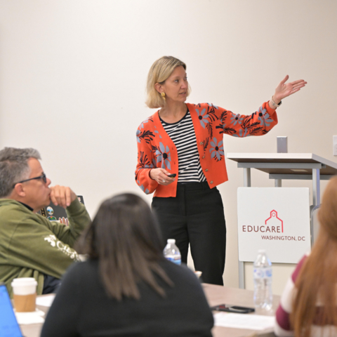 original Cindy Decker, Executive Director of Tulsa Educare, facilitates a presentation during the Educare Network’s Executive Leader Convening this fall in Washington, D.C. The convening focused on strengthening and amplifying Educare’s influence, leveraging data for impact, and deepening partnerships to advance excellence for children and their families, nationwide.
