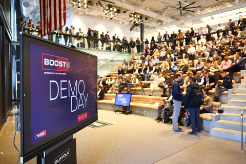 thumbnail Suffolk Technologies' BOOST Demo Day, marking its sixth year, drew a large crowd of fellow investors, construction and tech industry leaders and other stakeholders to Suffolk’s Boston Headquarters to hear about the cutting-edge solutions that advanced through the top accelerator program for built world-focused tech startups. 