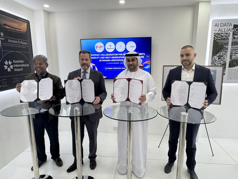 thumbnail Signing ceremony representatives (left to right): Prof. Adjunct M. Nurazmi Abas, CEO, PAC; Robert Wedertz, SVP, BigBear.ai; Mohammed Bin Jumah, CEO, Vigilix; Saeed Al Qassimi, Vice Chairman, Easy Lease
