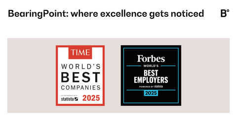 original BearingPoint is proud to announce its inclusion in two of the world’s most prestigious rankings: TIME World’s Best Companies 2025 and Forbes World’s Best Employers 2025.