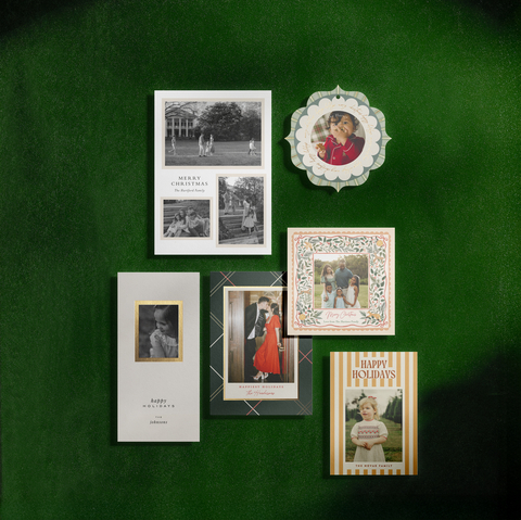 thumbnail Premium design brand Minted today announced this year’s holiday card trends, including tremendous growth in vintage-inspired photography, the resurgence of heritage patterns like toile and gingham, and the rise of modern folk illustration. Shown here are holiday card designs (clockwise from top right) by Minted artists Kelly Williams, Elly, Jessica Blakeman, Carolyn Nicks, Brittany Braithwaite, and Angela Thompson. Courtesy of Minted.