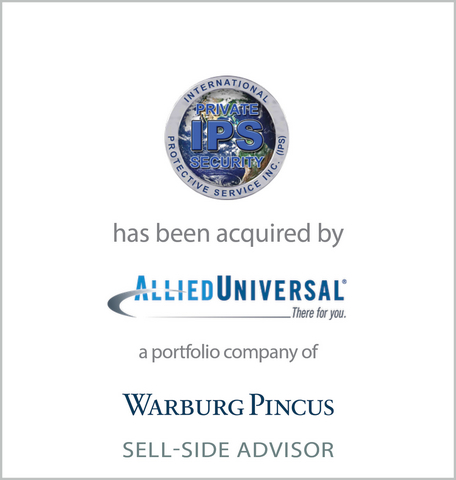 D.A. Davidson & Co. announced today that it served as exclusive financial advisor to International Protective Service, Inc. on its sale to Allied Universal.