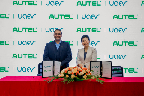 thumbnail Autel Vice President Melody and UAEV CEO Ali Al Darwish hold the signed Memorandum of Understanding, formalizing the collaboration to advance the UAE’s national EV charging infrastructure.