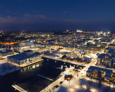 In January, Oulu’s city centre will transform into the Oulu2026 Opening Festival area. Photo: Harri Tarvainen / City of Oulu image bank.