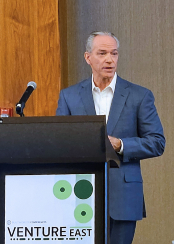 Suffolk Chairman and CEO John Fish delivered the keynote address at BuiltWorlds Venture East, during which he underscored Suffolk’s mission to redefine how America builds through construction, innovation and investment.