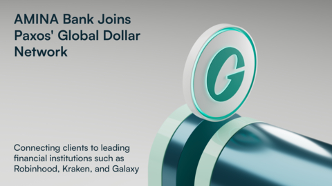 thumbnail AMINA Bank Joins Paxos' Global Dollar Network