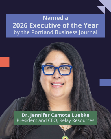 original Dr. Jennifer Camota Luebke, President and CEO of Relay Resources, named a 2026 Executive of the Year by the Portland Business Journal.