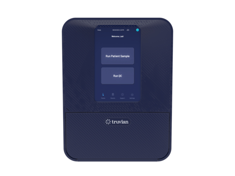 TruVerus™, the multimodal blood testing benchtop instrument capable of running chemistries, immunoassays, and hematology on a single device.
