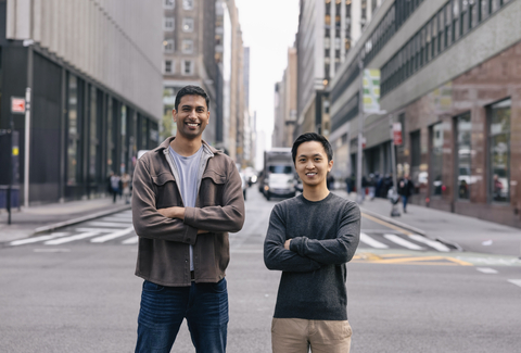 Francis Thumpasery (left), cofounder and CEO, and Samuel Lam, cofounder and CTO, started PermitFlow in 2021 to help automate the permitting process.