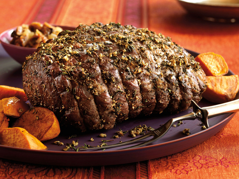 thumbnail This Herb-Crusted Petite Roast with Fig-Onion Relish from BeefItsWhatsForDinner.com is an elegant roast perfect for a cozy holiday dinner.