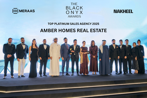 thumbnail Amber Homes Real Estate awarded 'Top Platinum Sales Agency' by Meraas, Nakheel and Dubai Holding for the fourth year in a row. (Photo: AETOSWire)