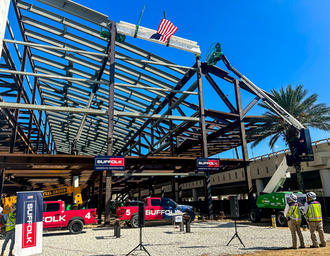 thumbnail The final steel beam is placed at RSW Terminal Expansion Project Phase 2. Suffolk’s team has deployed an array of advanced construction technologies and AI solutions to maintain precision and efficiency on an active airfield.
