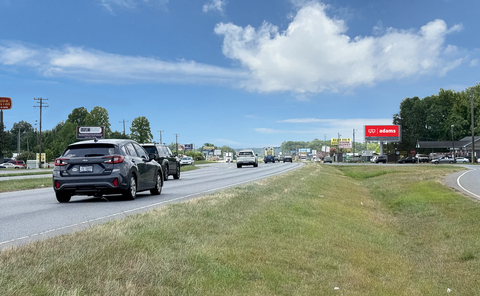 New Digital Billboard face for Adams Outdoor Advertising in Shelby, NC.