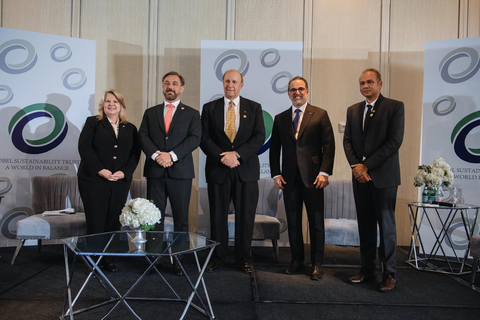 original Jill Hudkins, Chief Executive Global Advisory, AECOM; Rodrigo Veloso, Founder & CEO, O.N.E Amazon; Dr. Richard Hansen, President, Foundation for Anthropological Research & Environmental Studies (FARES); Gustavo Manrique, President of Sambito; Narendra Ramgulam, Deputy Director for Sustainable Tourism, Caribbean Tourism Organization.