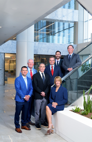 Left to Right: Andrew Taylor, Jason O’Dell, David Mandell, Bob Peelman, Adam Braunscheidel, Michael Lewellen; and Carole Foos seated.