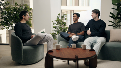 original Left to right: Baseten Cofounder and CTO Amir Haghighat, Parsed Cofounder and CEO Mudith Jayasekara, and Parsed Cofounder and Chief Scientist, Charles O’Neill.