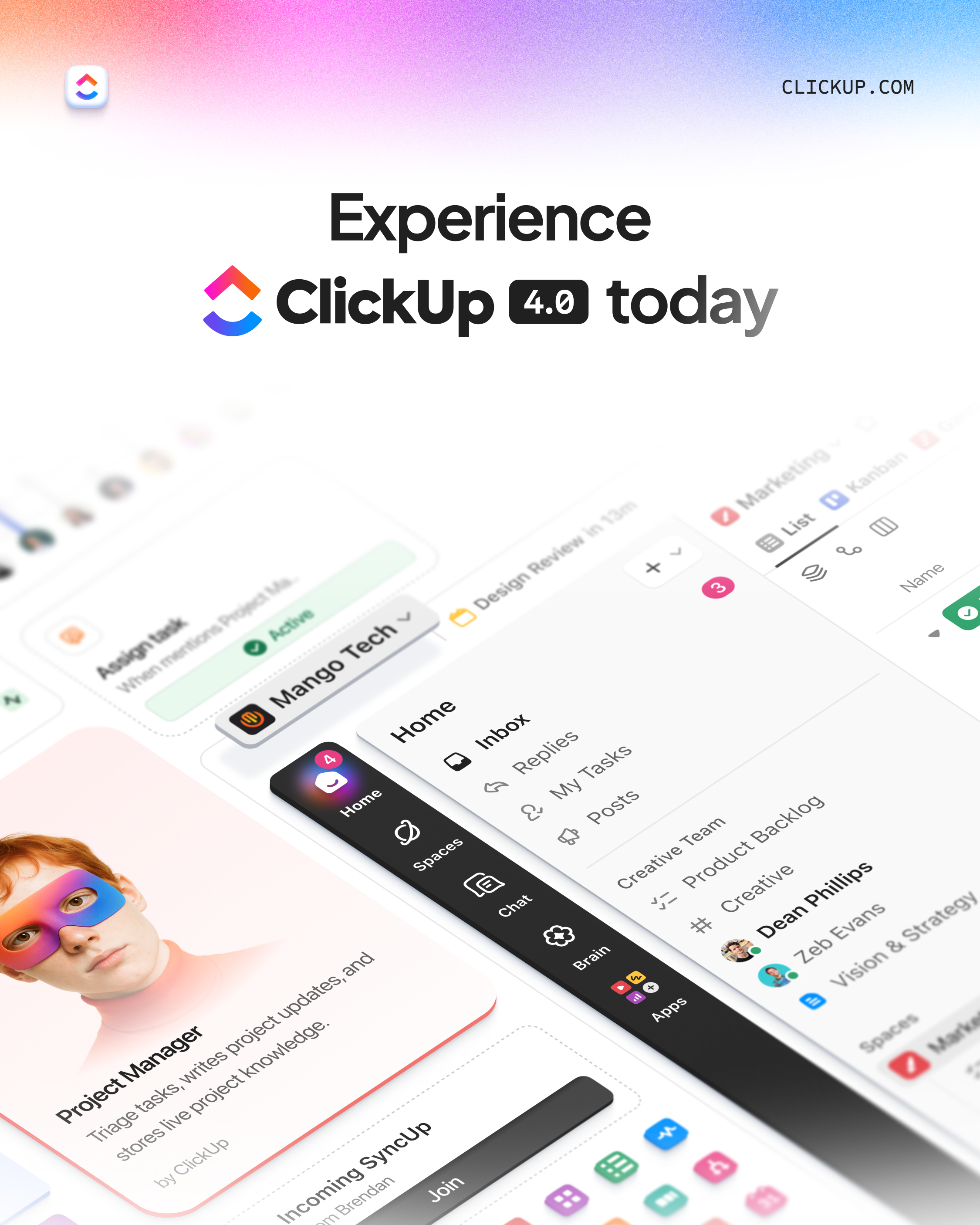 Experience ClickUp 4.0 today