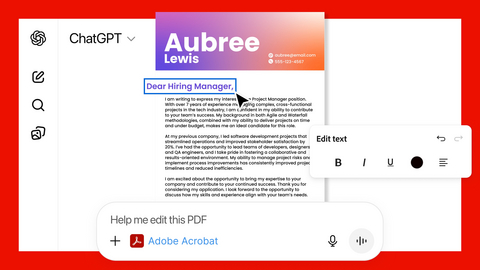 thumbnail Transform and organize documents with Adobe Acrobat for ChatGPT.