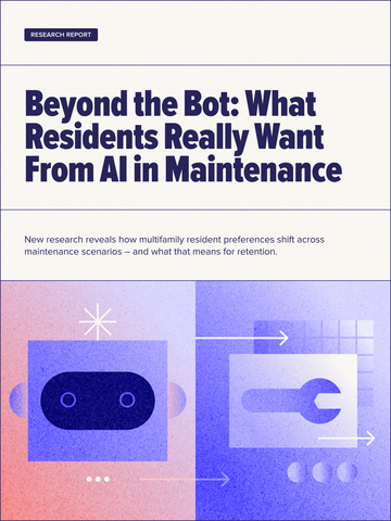 thumbnail Research surveying 299 multifamily residents reveals where AI works in maintenance—and where it costs renewals. Comfort with AI drops as urgency rises: 67% for general questions, just 30% for emergencies. While process satisfaction scores are nearly identical for AI and human interactions, renewal intent tells a different story—an 11-point gap that translates to six figures annually. The takeaway: AI and humans aren't competing. The opportunity is deploying both where they deliver the highest return. Uncover the full findings at https://happy.co/ai-report.