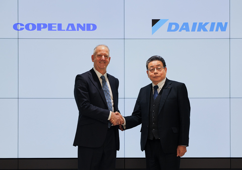 original (Left to right) Ross B. Shuster, CEO of Copeland and Jiro Tomita, executive associate officer of Daikin