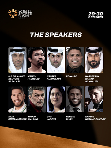 original Dubai Brings Together Sport Stars and Legends, Leaders and Decision-Makers on the Largest Global Platform to Shape the Future of Sports: the World Sports Summit (Photo: AETOSWire)
