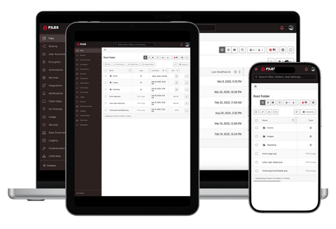 Build and operate your file workflows from anywhere and any device.