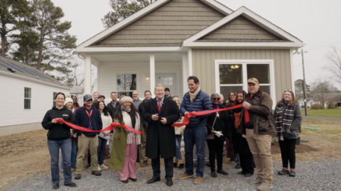On Dec. 12, 2025, a grand opening was held in Parksley, Va., for the Innovation Cottages, an energy efficient, offsite-built home project built in collaboration between Champion Homes and iUnit Communities.