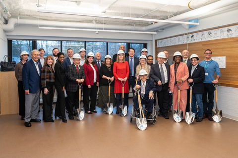 Gathered to celebrate the groundbreaking of Solimine House in Lynn, MA, are 2Life Communities staff, board members, and the partners and donors making this project a reality.