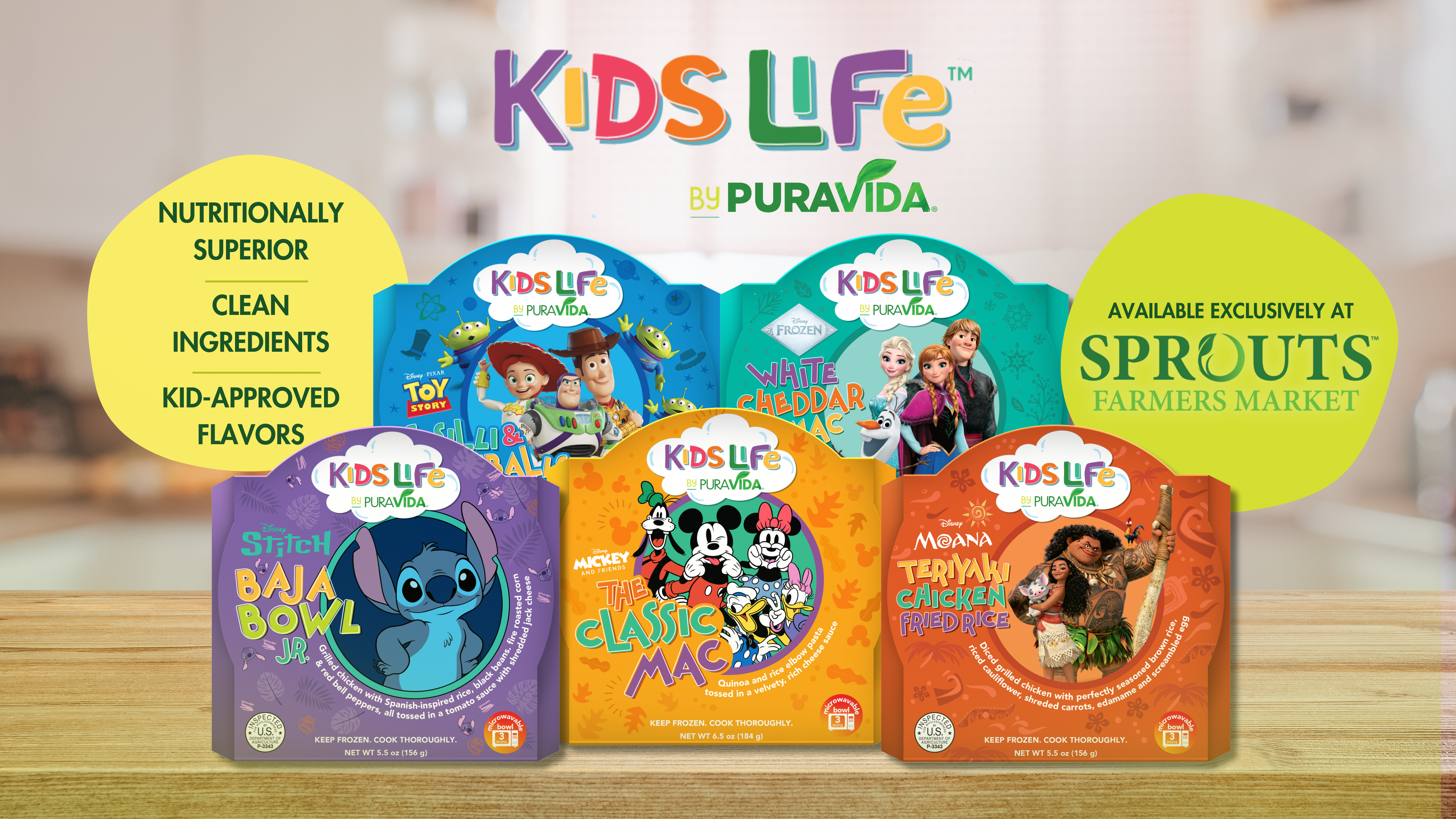 PuraVida Foods Partners with Disney for 'KidsLife' Frozen Meal Launch at Sprouts