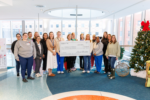 original Hibbett and PUMA present $20,000 donation to Children's of Alabama on December 17, 2025. photo credit: Children's of Alabama