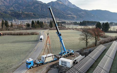 original Installation of the BESS5000 at AAE Naturstrom in Kötschach-Mauthen, Austria, early December 2025