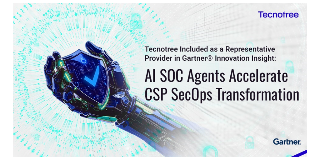  Tecnotree inclusa come Representative Provider in Gartner® Innovation Insight: gli AI SOC Agents accelerano la trasformazione CSP SecOps