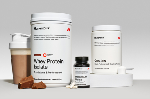 Momentous products will be available in over 640 locations of The Vitamin Shoppe and Super Supplements, and online at vitaminshoppe.com. As the brand continues to drive explosive category growth, The Vitamin Shoppe will carry over a dozen Momentous products, including Whey Protein Isolate, Creatine, Longevity, and Collagen, all of which are rigorously third-party tested and NSF-Certified for Sport.