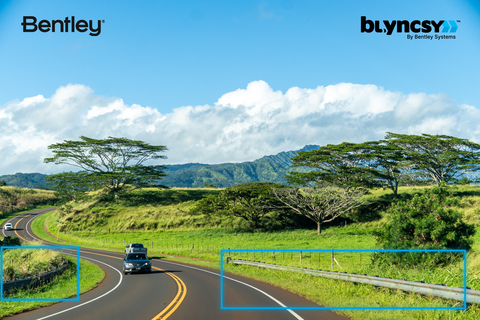 Bentley’s Blyncsy solution collects high-resolution dash camera imagery from state roads across Hawaii to help Hawaii DOT identify road hazards more quickly, including guardrail damage and vegetation encroachment. (Image courtesy of Bentley Systems)