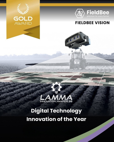 original FieldBee wins the LAMMA Innovation Award 2026 for Digital Technology Innovation of the Year for the FieldBee Vision (VisionSteer & VisionPro) system.
