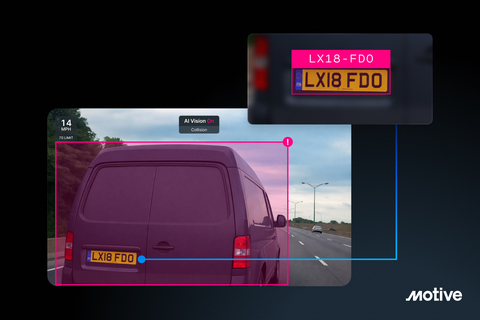 thumbnail Motive AI Dashcam Plus, Automated License Plate Recognition