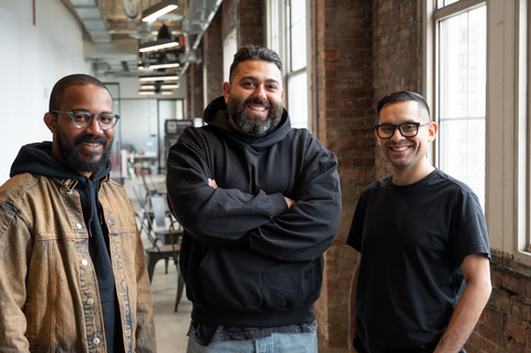 From left: Founders Miles Dotson, Gabe Elias and Christopher Reyes, PhD